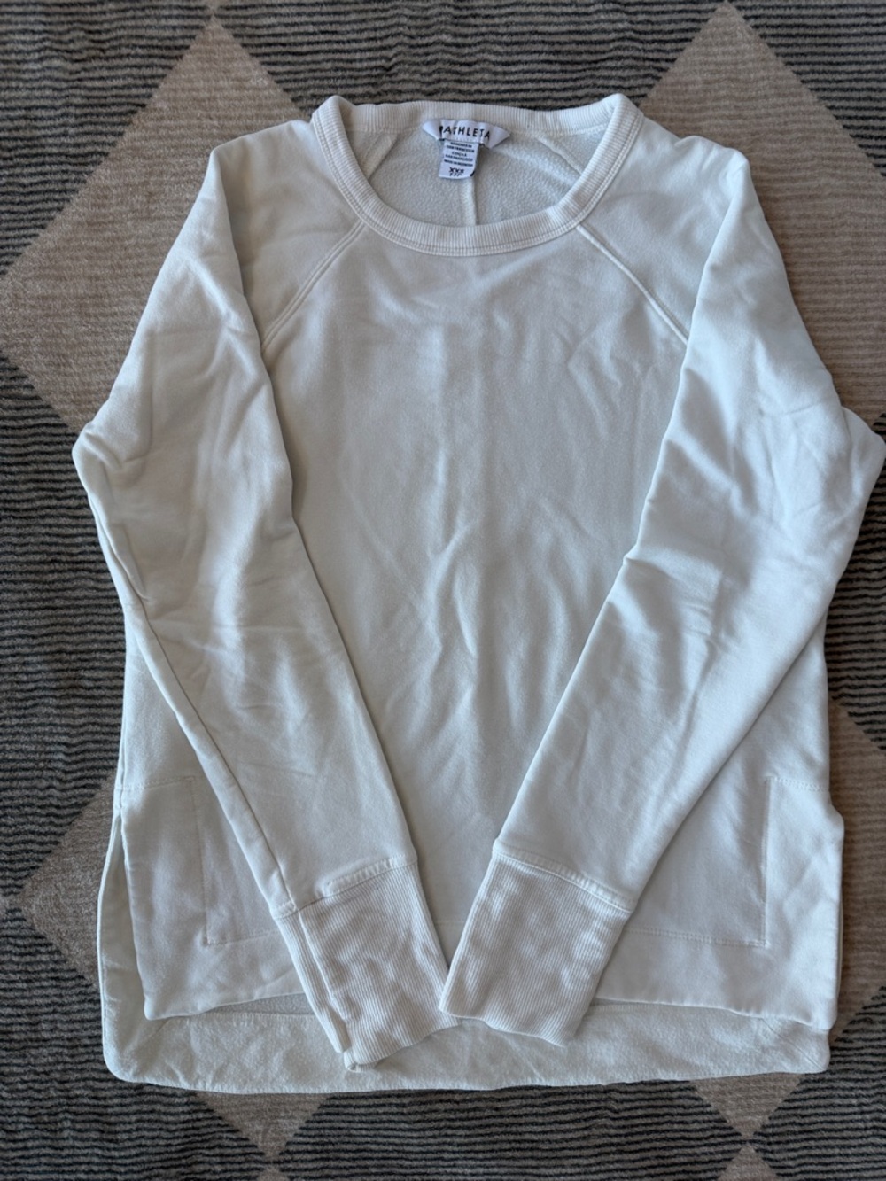 Athleta neutral Crewneck Pullover Sweatshirt XXS